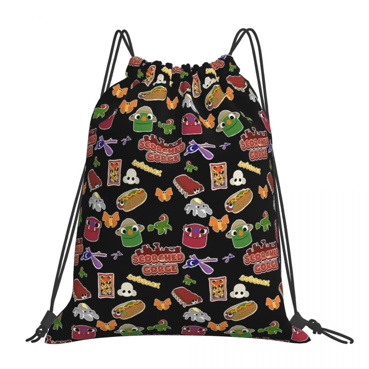 

Bugsnax Fan Art Scorched Gorge Backpacks Portable Drawstring Bags Drawstring Bundle Pocket Sports Bag Book Bags For Man Woman