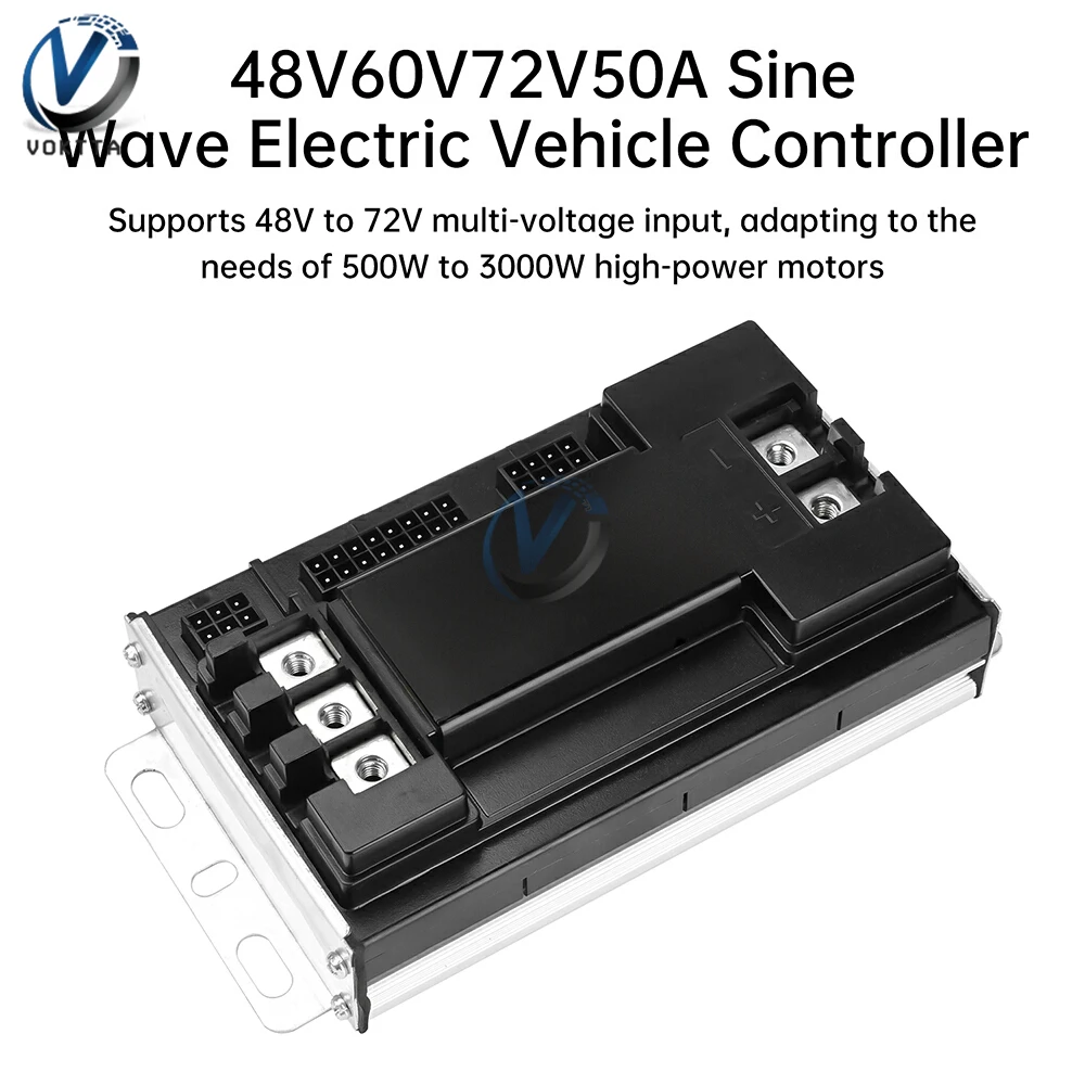 48V 60V 72V 50A Universal Brushless Motor Speed Controller 500W-3000W Sine Wave Electric Vehicle Controller Three-mode Driver