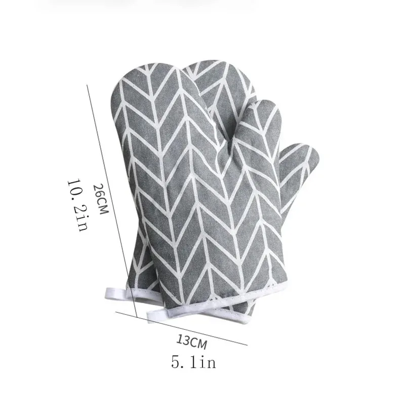 2pcs Heat-insulating Gloves Anti-scald Microwave Gloves High Temperature Resistant Kitchen Baking Oven cozinha utensilio