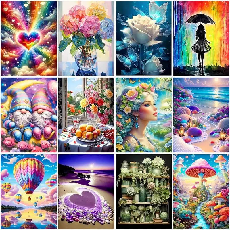 Landscape Diamond Embroidery Cross Stitch Art Kits Diy Craft Diamond Painting 5D Mosaic Kit Wall Art Home Decoration
