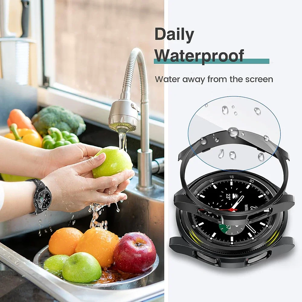 Watch Screen Protector Case Watch Cover Watch Protective Case Watch Case Watch Protective Cover Watch Screen Protector Watch Accessories For Samsung Galaxy Watch 6/6 Classic 40/44/43/47mm