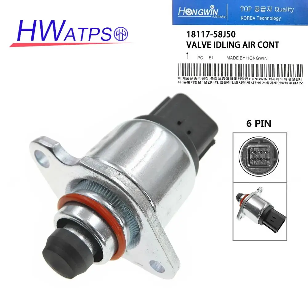 HWATPS Suzuki Cervo MR Wagon R Plus Solio Wide Idle Air Control Valve ISC 18117-58J50-000 18117-58J50 18117 58J50 1811758J50