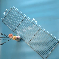 Premium Stainless Steel Rectangle BBQ Grill Mesh - Multiple Size Options Available (60X26CM)