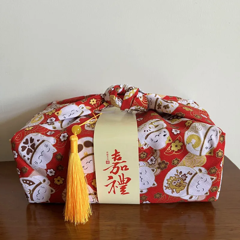 Japanese Style Handkerchief Furoshiki Japanese Traditional Style Wrapping Cloth Gift Packaging Cloth Bento Wrapping Towel