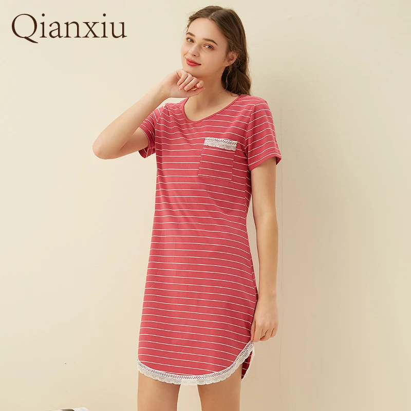 New Summer Comfort Soft Simple And Fashionable Women's Home Clothes Pajamas Home Wear Casual Wear Sleeping Dress Nightgown