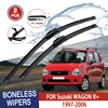 For Suzuki WAGON R+  1997-2006 Car Windshield Wiper U-type Soft Rubber Frameless Bracketless Car Wipers 20"+18" 1