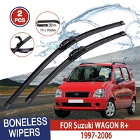 For Suzuki WAGON R+  1997-2006 Car Windshield Wiper U-type Soft Rubber Frameless Bracketless Car Wipers 20"+18" 1