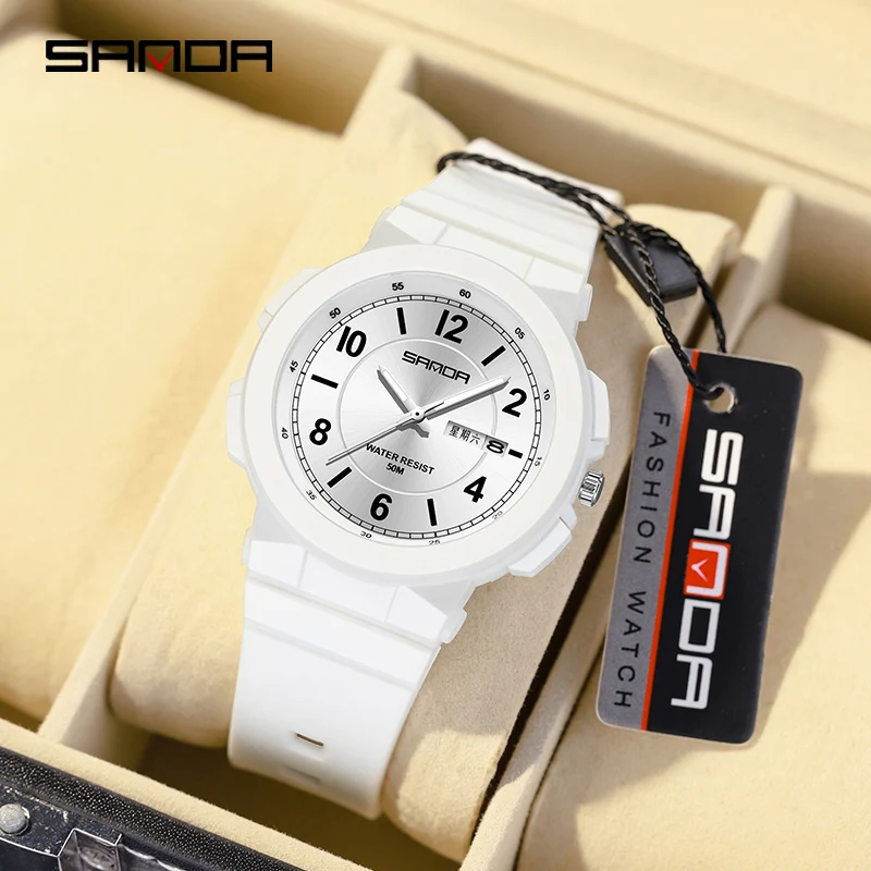 SANDA 2023 New Casual Women's Watches Waterproof Fashion Quartz Watch Women Wristwatches for Female Clock Relogio Feminino 6097
