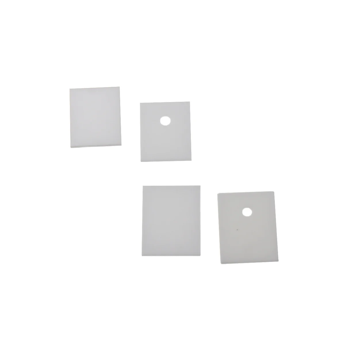 Aluminum Oxide Ceramic Pad 10pcs TO-3P/220/247 12/14/17/20*18/20/22/25*0.6/1mm Hole Aluminum Oxide Alumina Insulation