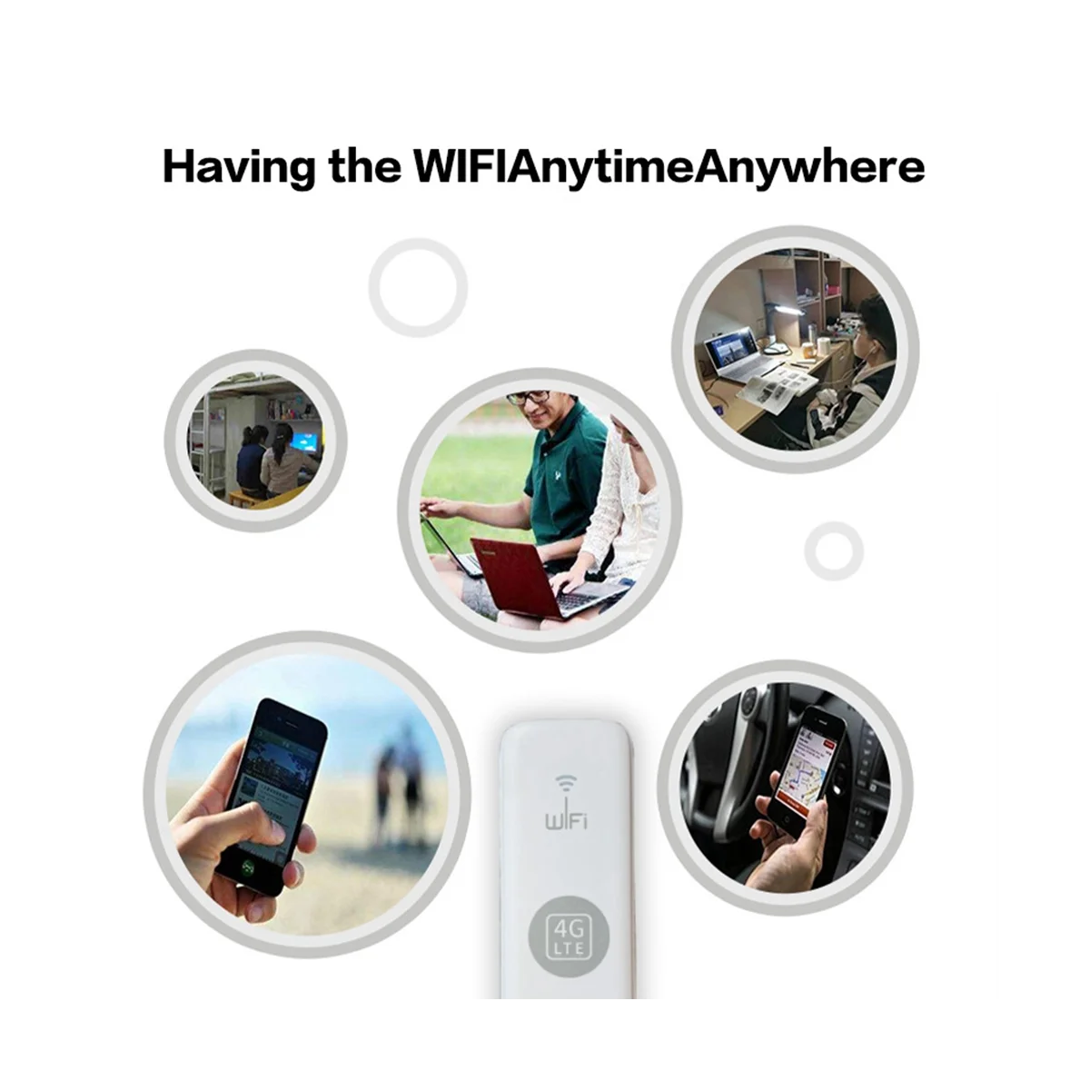 

Wi-Fi-адаптер U6 4G с поддержкой внешней антенны, 150 м, USB, LTE