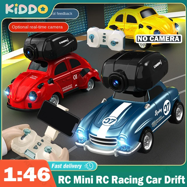 1:46 Mini RC Racing Car Camera Remote Control Drift Real Time Transmission 2.4G Wireless Eletric Car FPV Toy Children Gifts 2