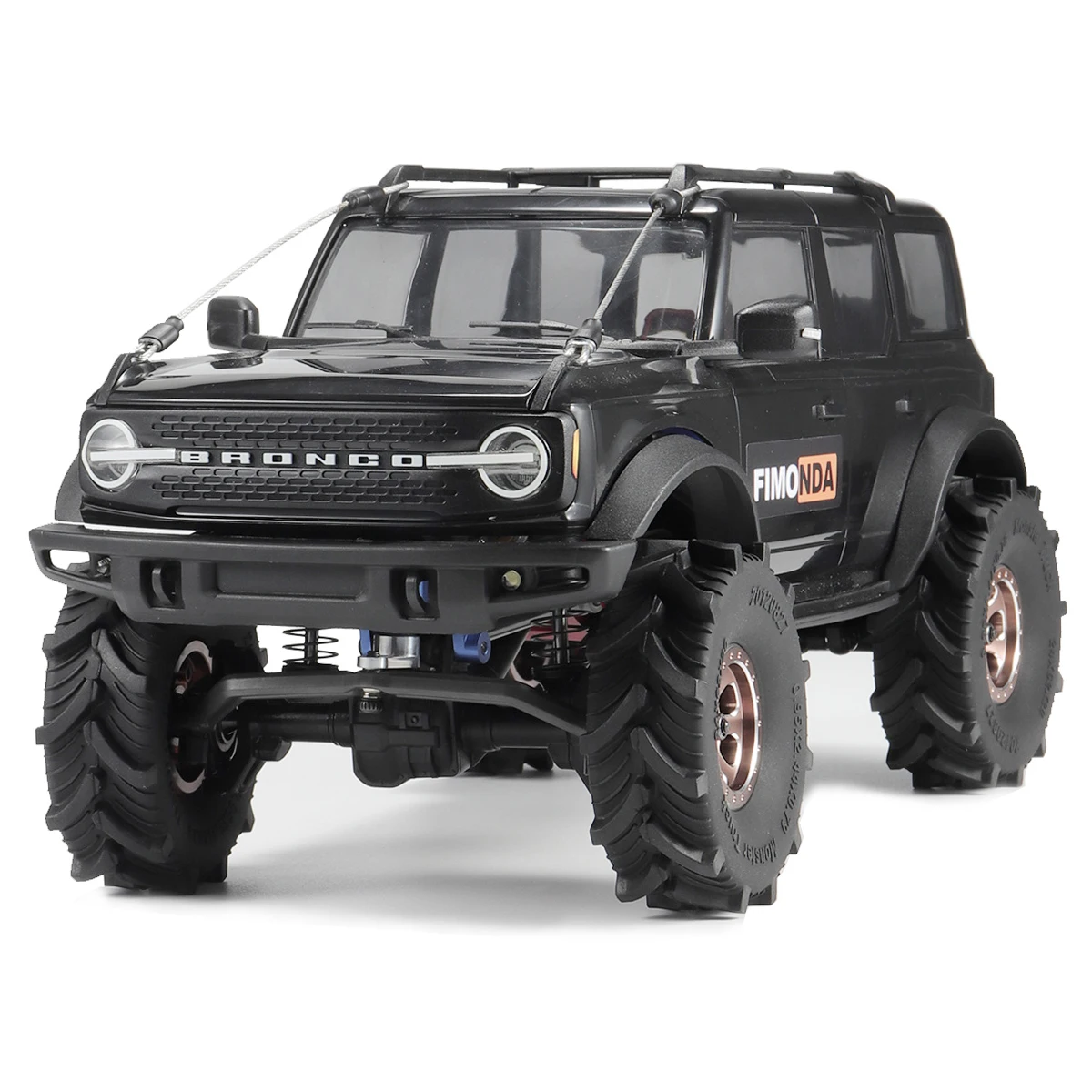 ZHRCFUN Lot De 4 Moyeux De Jantes RC En Métal Beadlock Pour TRX4M Bronco Defender 1/18 Axial SCX24 1/24 RC Crawler - Noir
