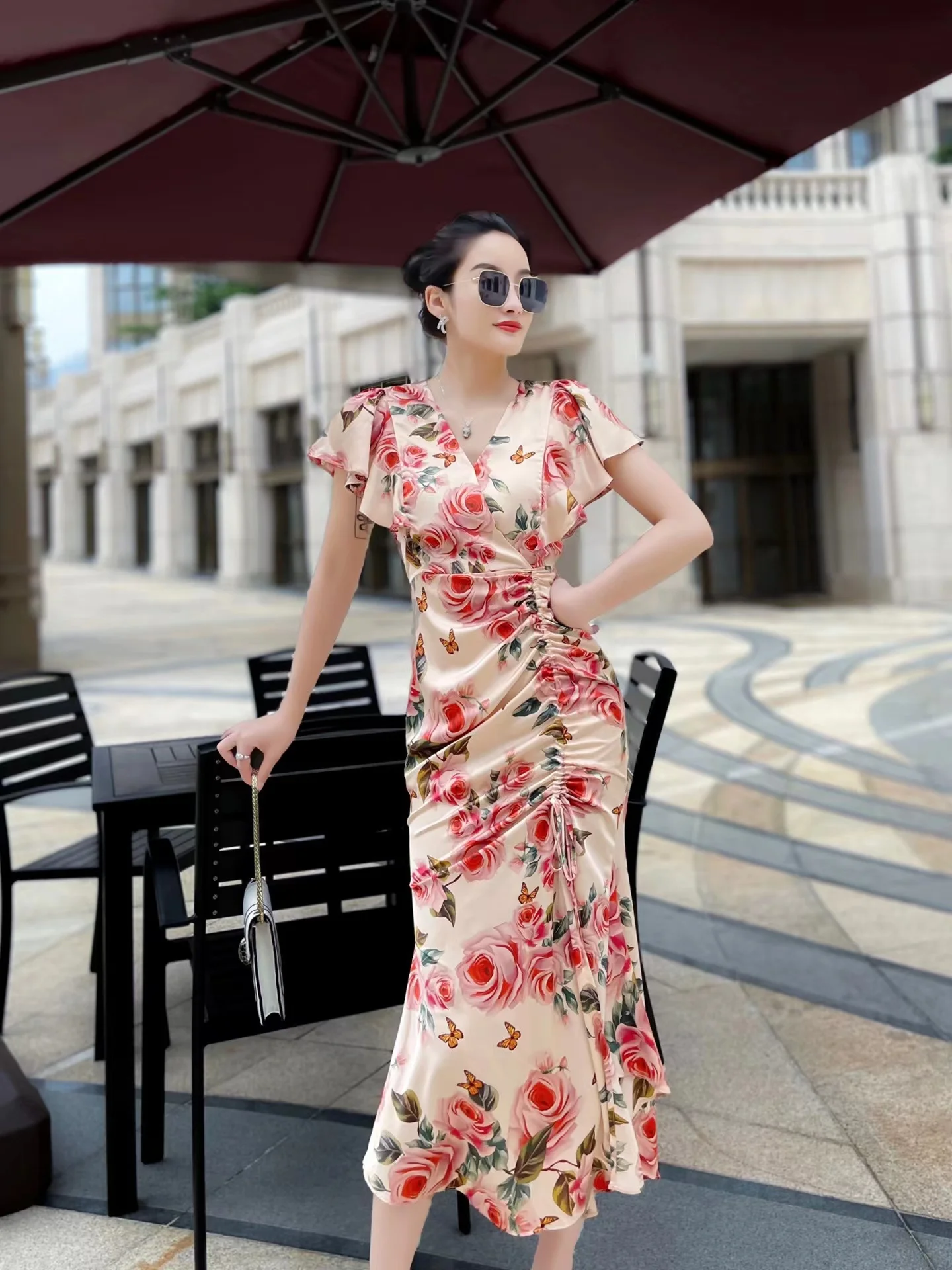 

High zc954 quality New Fashion Women 2022 spring Dress Luxury European Design party style dress