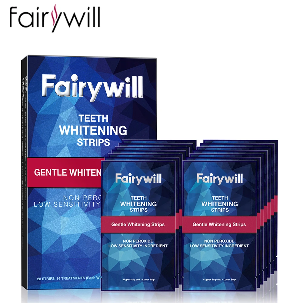 Fairywill Teeth Whitening Strips 14Paris/28Pcs Oral Care Dental Formula NonSlip Intensive Clean