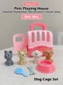 8pcs Pink dog
