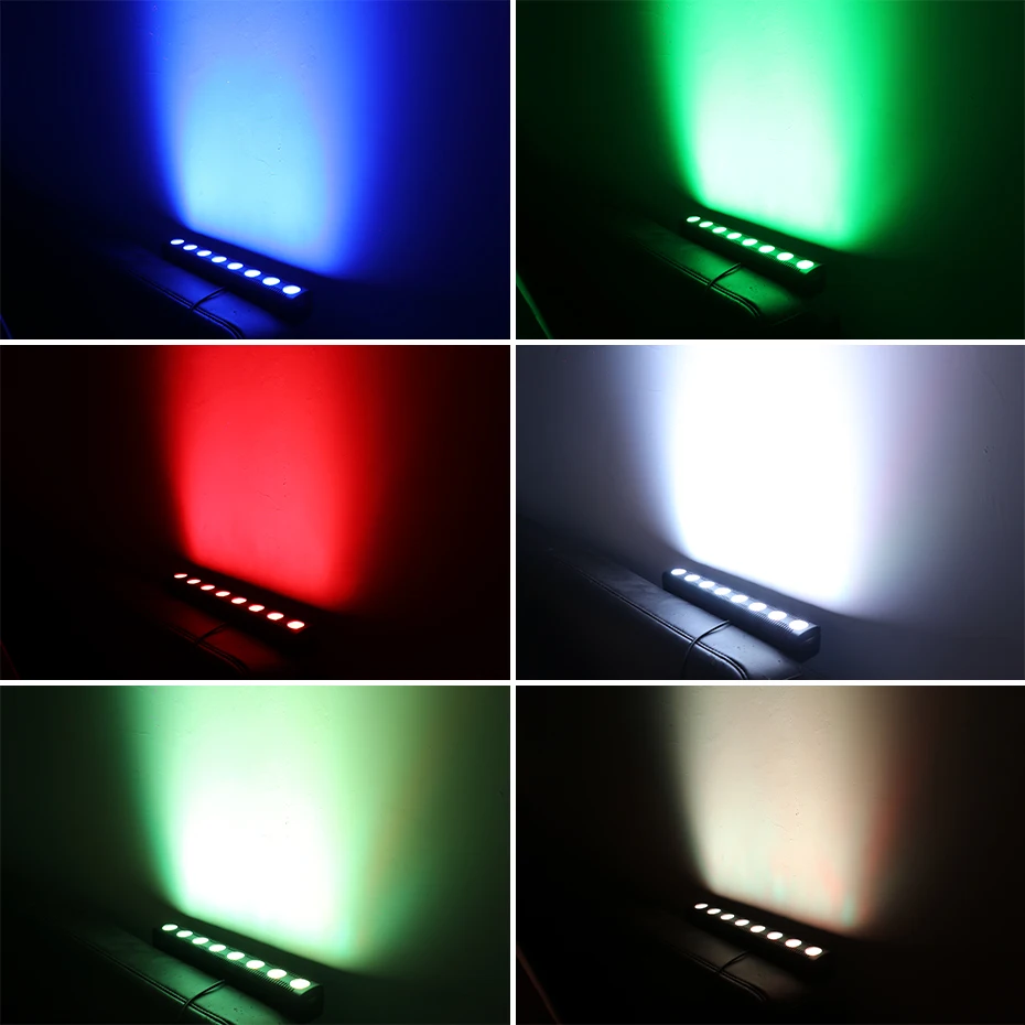 ALIEN 8 LED RGBW 4IN1 DMX Wall Wash Lamp for DJ Disco Party Stage Light Effect Dance Bar Holiday Wedding Xmas Halloween Decorate led light disco light wall wash lamp led stage light mini led stage light