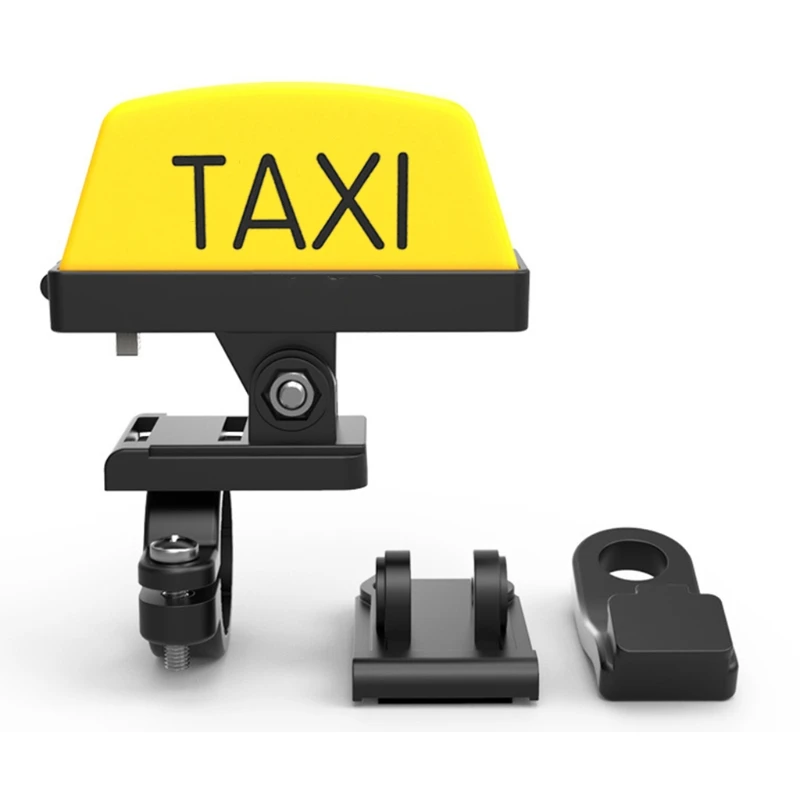 

USB Rechargable Warning Taxi Box Sign LED Lamp Light Motorcycle Decoration Modified Light Adjustable Handle Helmet Drop Shipping