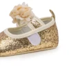 KIDSUN Baby Girl Shoes Party Cotton Bottom Non-slip Bling Newborns Infant Crib First Walkers Toddler Baby Shoes Flower Lace 5