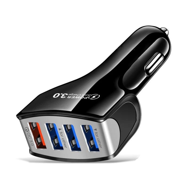X7jf Four Usb Car Cigarette Lighters Charger Mobile Phones Charge Device Fast Charging Universal