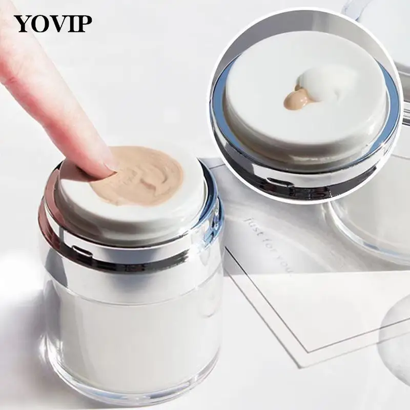 화장품 에어리스 펌프 항아리 빈 아크릴 크림 리필 캔, 진공 병 용기, 휴대용 여행 도구, 15g, 30g, 50g, 1 개