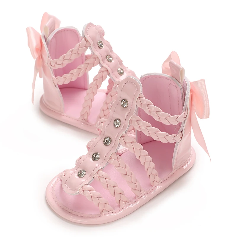 Summer Versatile Colored Baby High Top Sandals With Anti Slip And Wear-Resistant Soft Sole For Newborn Walking Shoes 4
