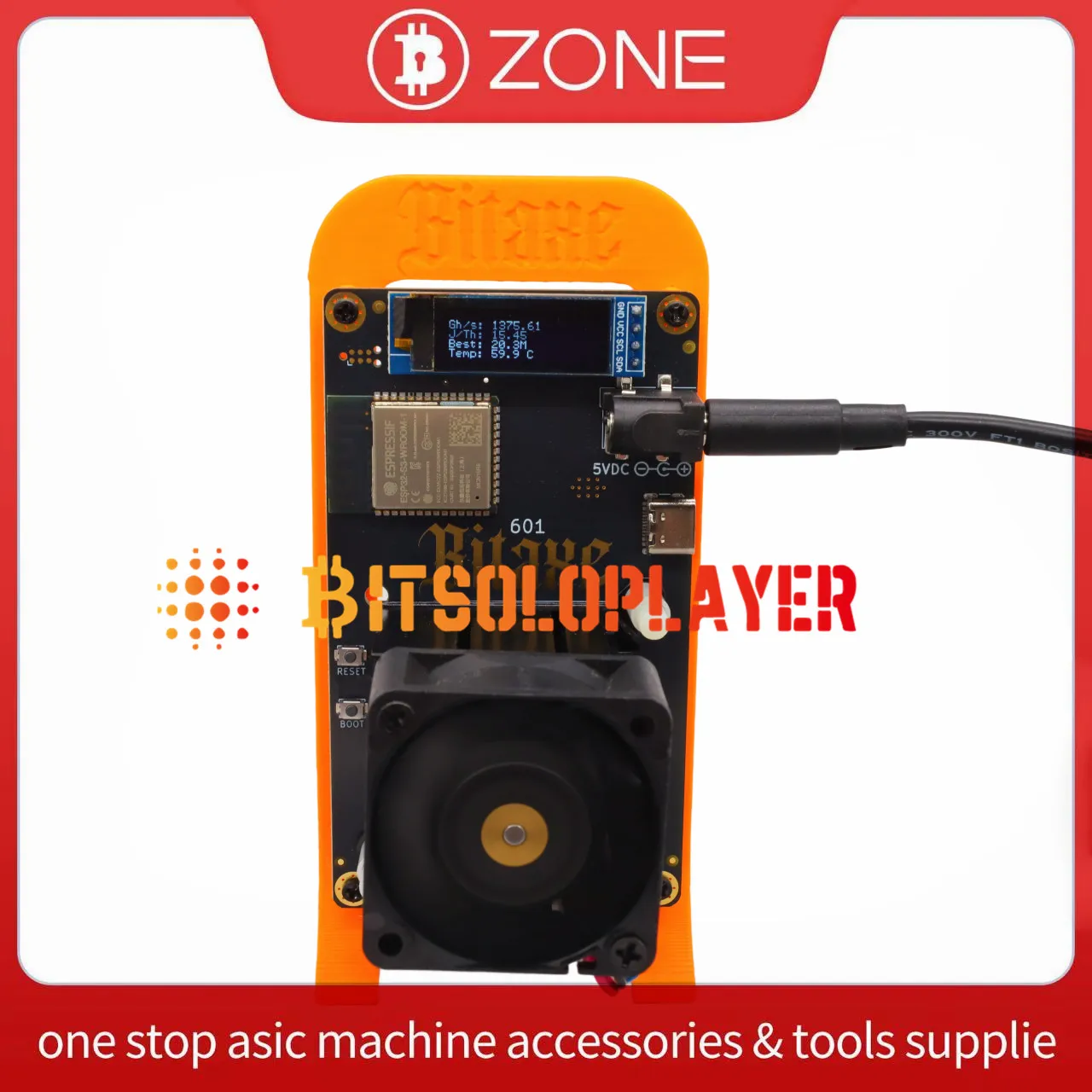 Mineiro de Bitcoin Bitaxe Gamma 601 1.2th/s 18W Bitcoin Solo Miner com  fonte de alimentação - AliExpress