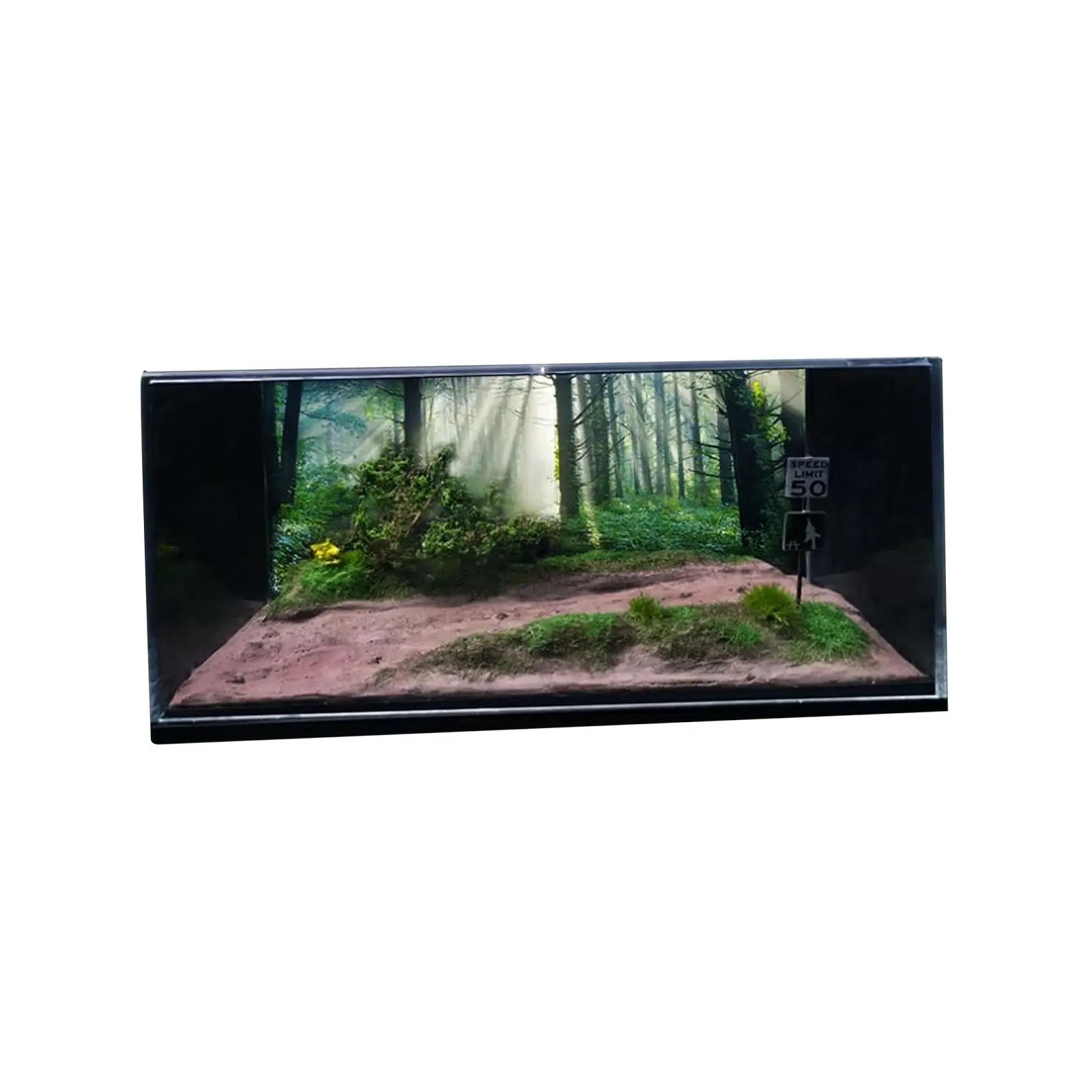 1/64 Model Car Scene Backdrop Model Toy DIY Model Background Forest Country Road Scene for Diecast Car Action Figures Decor