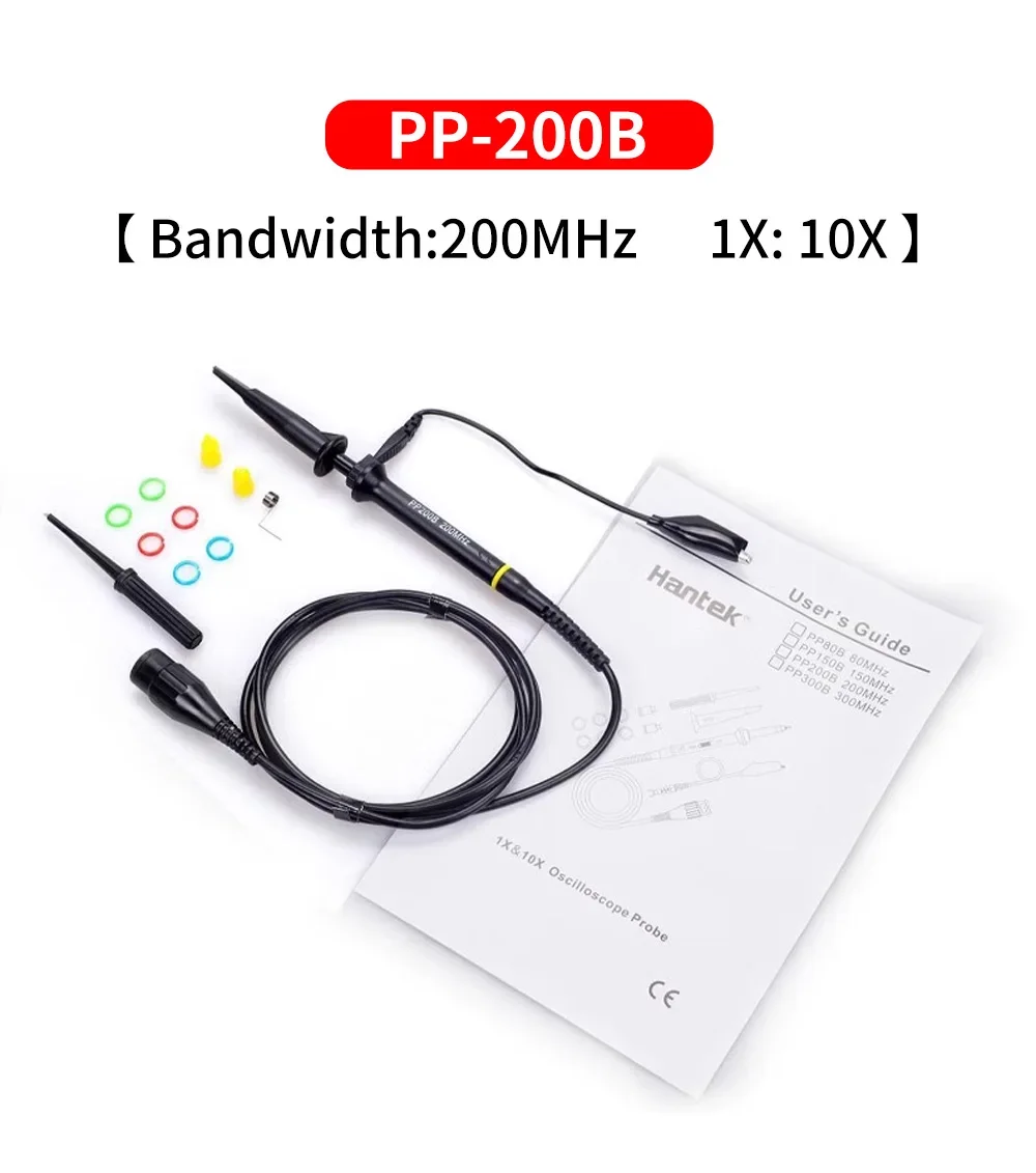 Description Picture 6 of itemHantek Digital Oscilloscope Probe X1 X10 PP150 PP150B PP200B PP250 X100 Osciloscopio Test Probes P4100 P4250 100MHZ/250MHZ