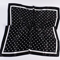 Summer new fashionable temperament wavelet dot 90CM large square scarf printed with fashionable square silk 2