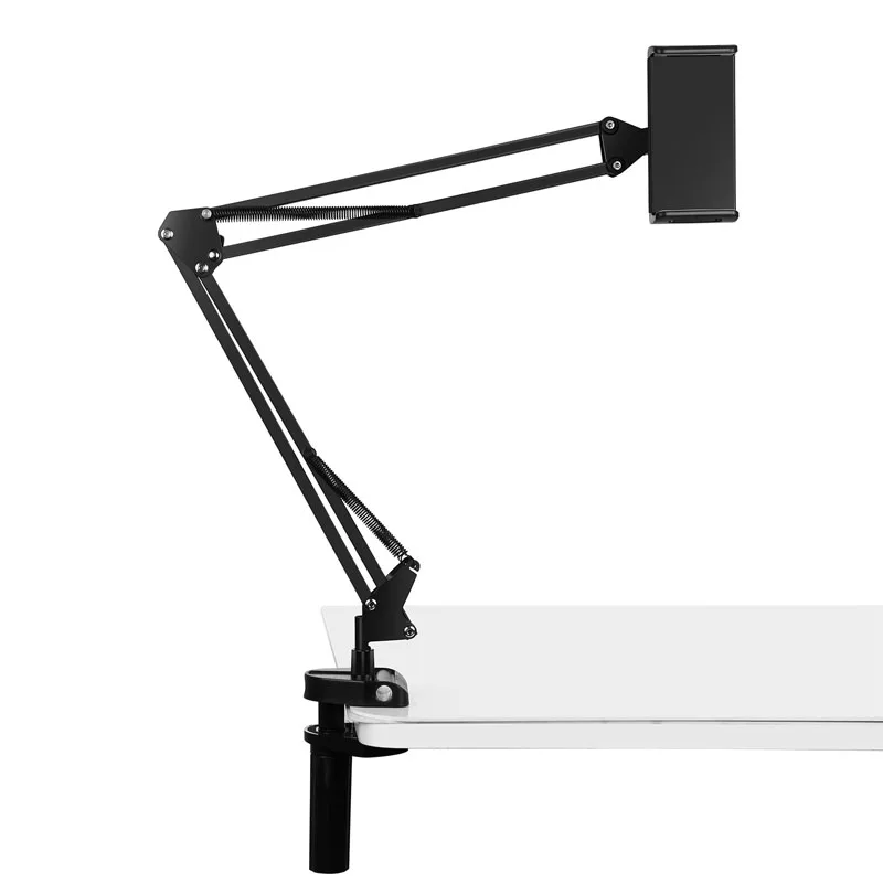 

Folding Desktop Clip Phone Bracket Universal Adjustable Cantilever Bracket Microphone Stand Aluminum Alloy Flexible Phone Holder