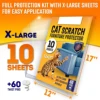 Heavy Duty Cat Scratch Deterrent Furniture Protectors for Sofa Doors 10 Pack Clear 17x12x0.25 inch Couch Protectors from Cats 3