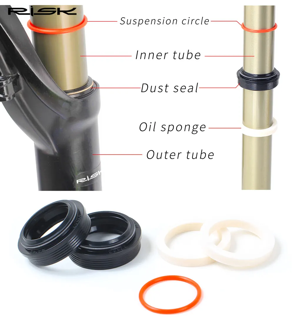 Paraolio Per Forcella Anteriore Bici – Compatibile Con Fox/Rockshox, 4 Misure Disponibili (28,6 A 42,5 Mm)