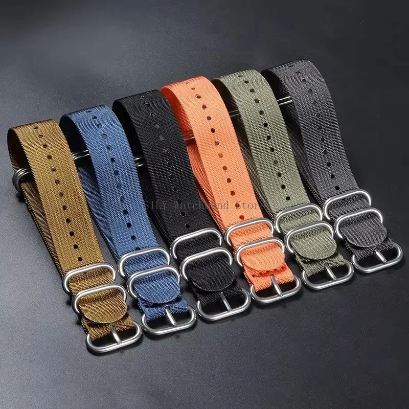 Soft Nylon Ribbed Strap Woven Canvas Military Sports Wristband