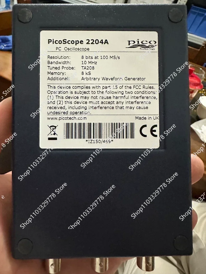 PicoScope2204A 휴대용 오실로스코프 PP917 10MHz 대역폭, 새 제품이며 오리지널, 프로브 없음