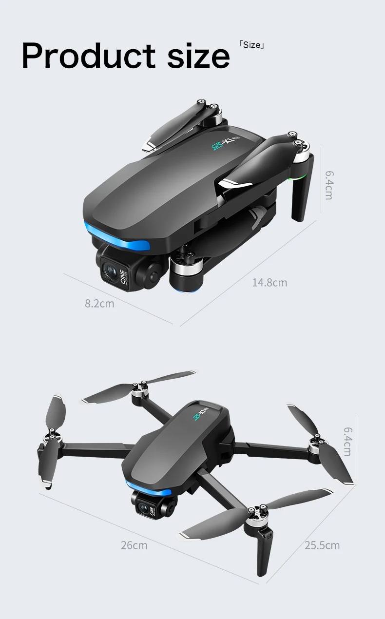 S-X1 nuevo Drone con pantalla cardán antivibración de 3 ejes 8K aéreo sin escobillas RC Quadcopter 5G GPS 8K cámaras HD EIS Mini UAV juguete para regalo