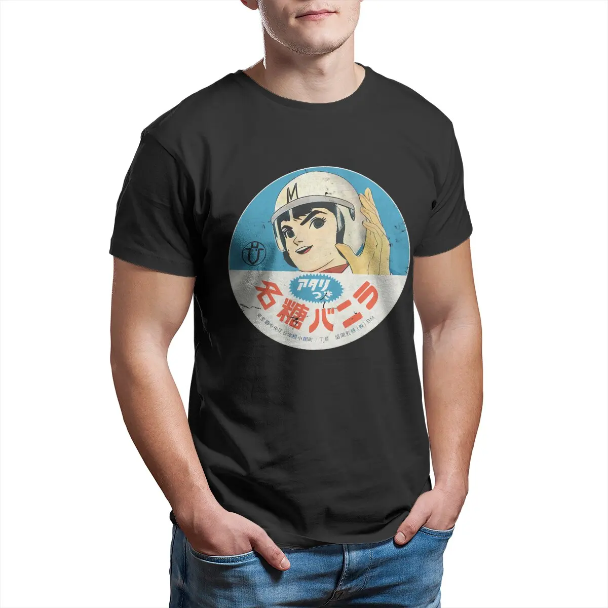Футболка унисекс Speed Racer в стиле ретро, дизайнерская мультяшная японская манга в стиле аниме 80-х, семейная графическая рубашка, 100% хлопок, с принтом