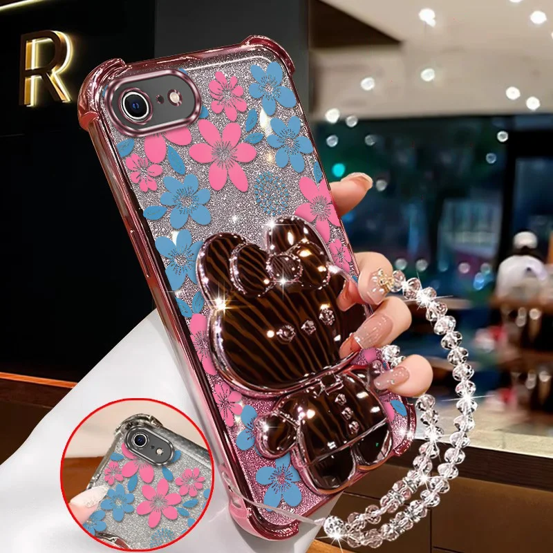 Vibrant Floral Phone Case Set with Lanyard & Stand – 3 Piece Bundle