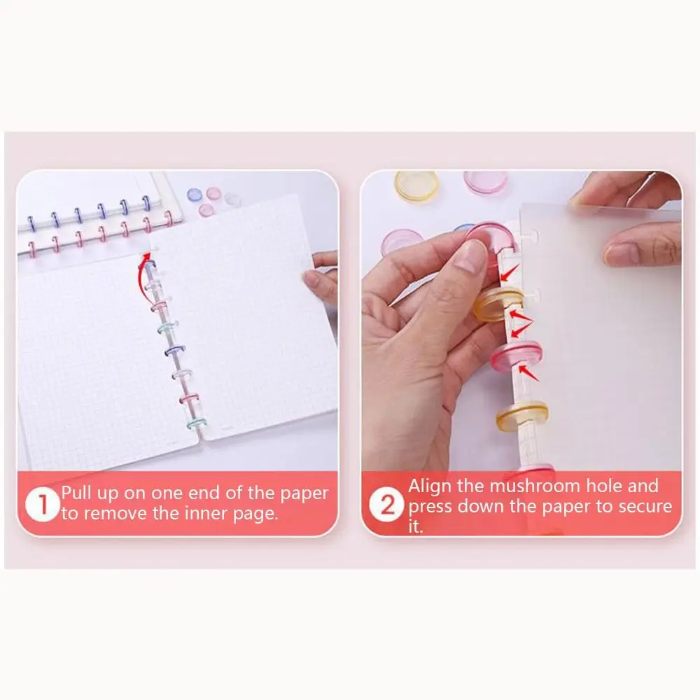 단일 구멍 버섯 구멍 펀처, 창의적인 스크랩북 DIY 디스크 링 바인딩 커터, 수제 T 타입 종이 펀처 문구