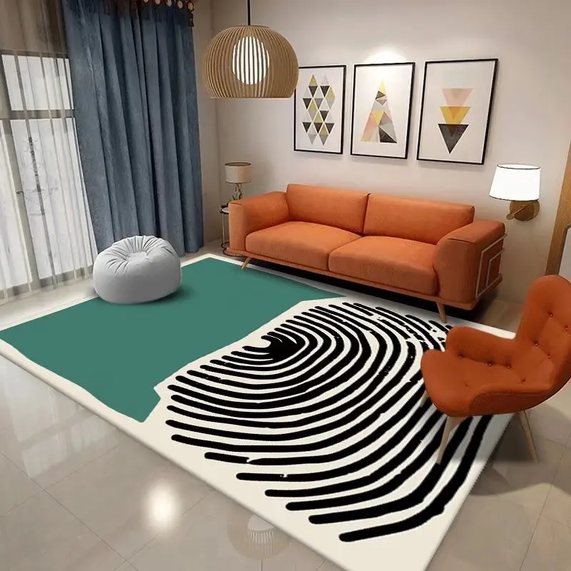 Modern Minimalist Rugs for Bedroom Abstract Carpets for Living Room Easy Care Non-slip Cloakroom Rug Large Area Lounge Carpet