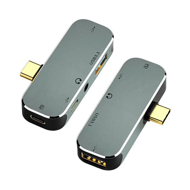 PC Type-C 허브 3.55mm PD100W USB3.0/USB2.0/USB3.1 HDMI 호환 노트북 분배기