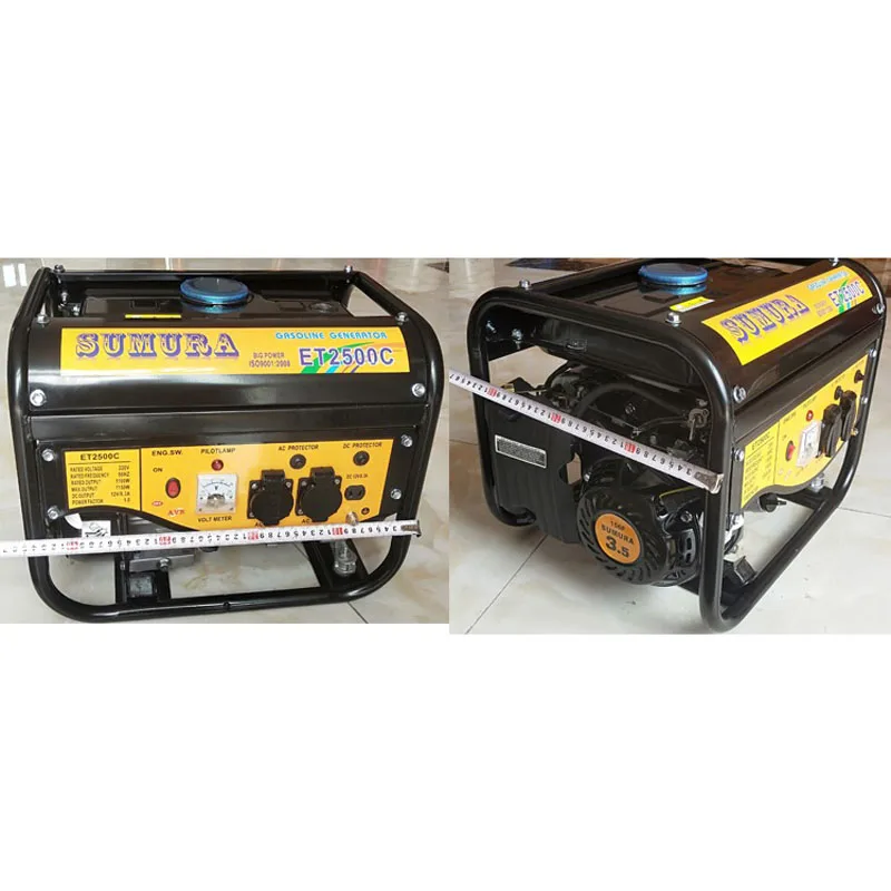NEW 1600W portable gasoline generator household single-phase small mini outdoor battery car charging generator 350CC