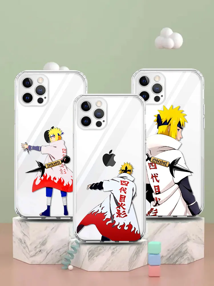 Case for iPhone 13 11 12 Pro XS Max XR X 8 7 6 6s Plus SE Transparent Cover Clear Silicone Coque Naruto Father Minato Namikaze iphone 12 pro max case