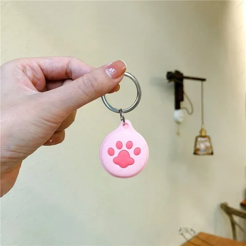 Airtag Case Cute Cartoon Soft Silicone Protective Cover For Apple Airtags Holder KeyChain Shell Tracker