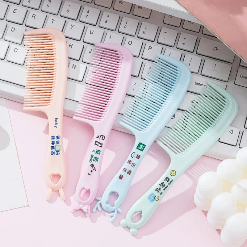 Hair Brush Comb Cute Cartoon Bow Bunny Ears Portable Handle Mini Small for Women Girl Children Bath Health Care Tools