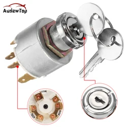 1Set 4 Position Park/Off/On/ Ignition Switch Control W/ 4 Keys For Lucas SPB501 12V Car Boat Motorcycle Ignition Lock Cylinder