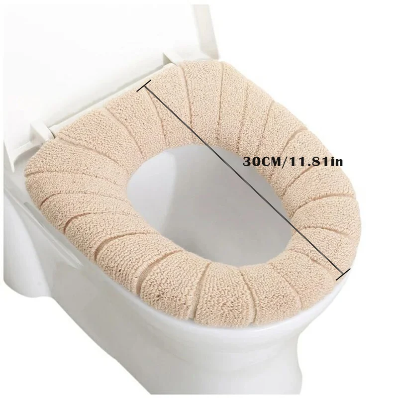 Universal Four Seasons Thickened Househol Soft Mat Autumn Winter Toilet Cover Toilet Seat Cushion Thick Washable Warm Pads 30cm Toilet Seat Cover Toilet Seat Accessories