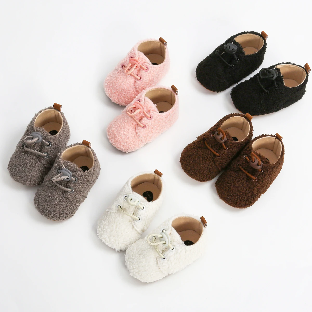 ma&baby 0-18M Warm Plush Baby Shoes Cute Newborn Infant Baby Boy Girl Crib Shoes Fall Winter First Walkers