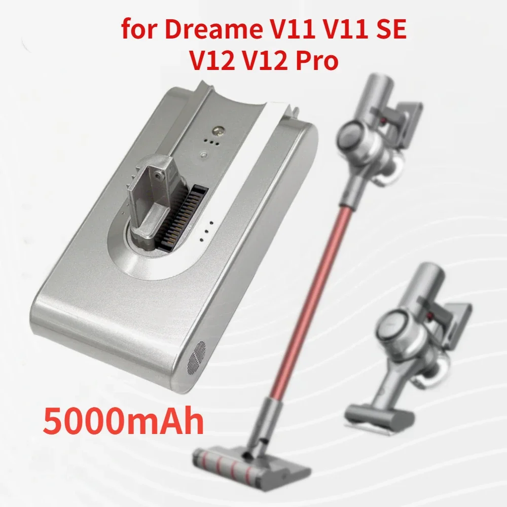 Vacuum Cleaner Battery Replacement Original Handheld for Dreame 25.2V 5000mAh V11 V11SE V12 VVT1 VVN5 VVN6 VVA1 V12Pro