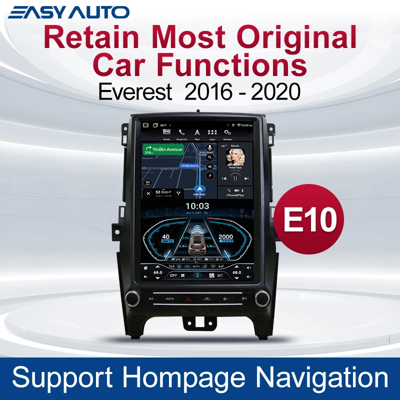 13 Inch IPS Touch Screen Ford Everest Ranger Raptor Android 10 Car