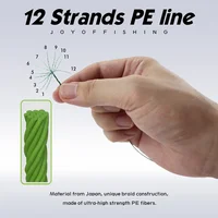 JOF Top Quality X12 Super Strong 12 Strands Braided Fishing Line 300M 500M 1000M Multifilament PE Line Saltwater Fishing Tackle 2